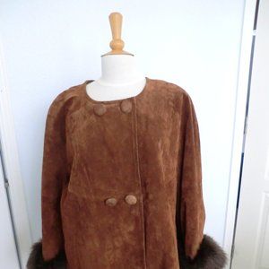 WOMENS SUEDE COAT SIZE 2X BRAND NEW